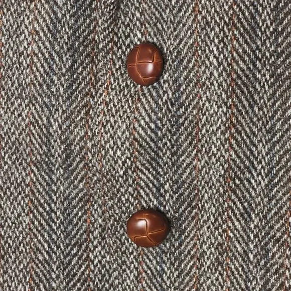 Harris Tweed Scottish Wool Vintage Woven Blazer Sport Coat Mens 42R Woven Brown - Picture 5 of 15